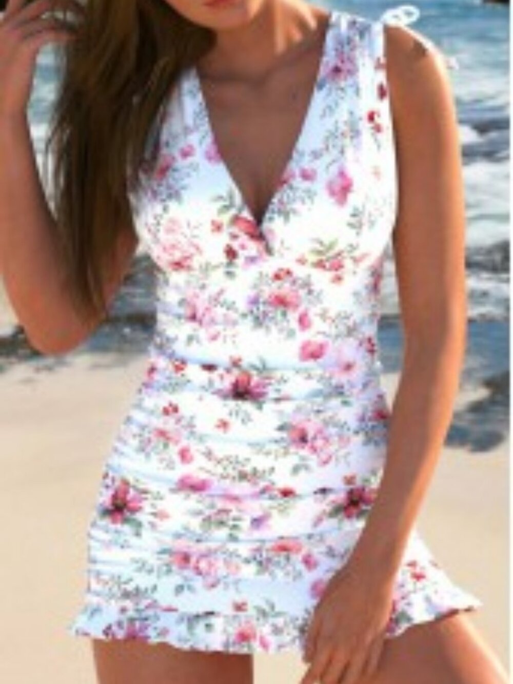 Navy – Floral – White 3-piece Bathing Suit Bundle
